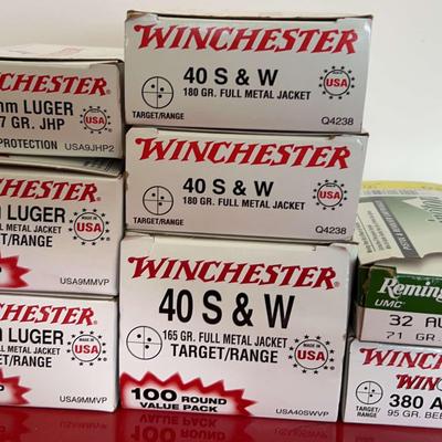 Winchester 9mm Luger, 40 S&W, 380 Auto And Remington 32 Automatic