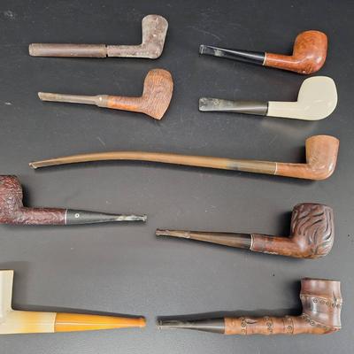 Lot of 9 Smoking Tobacco Pipes - Medico Chruch Warden Pipe