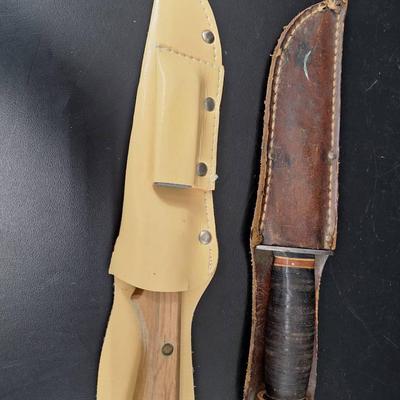 R H 36 Pal Fixed Blade Knife with Sheath - Knife with Stone and Sheath