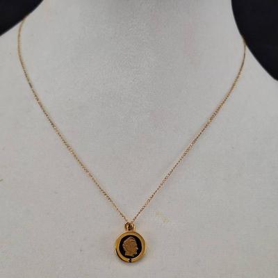 14K Diamond Award Pin with Synthetic Stone