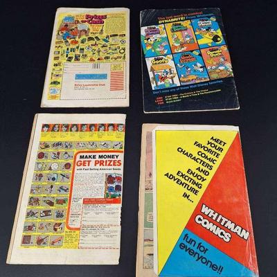 4 Vintage Cartoon Comic Books - Flintstones -  Road Runner - Casper - Donald Duck 