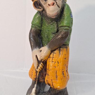 Vintage 1970's Progressive Art Products Mokey Playing Golf