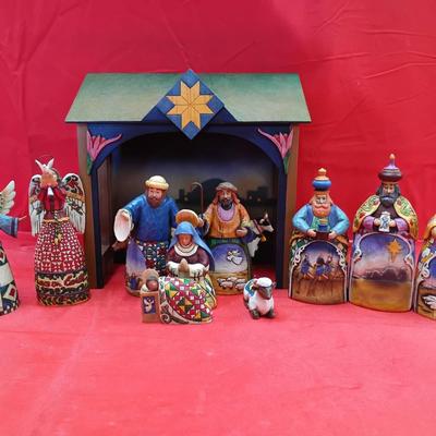 Complete Jim Shore Heartwood Creek Nativity Figure Set