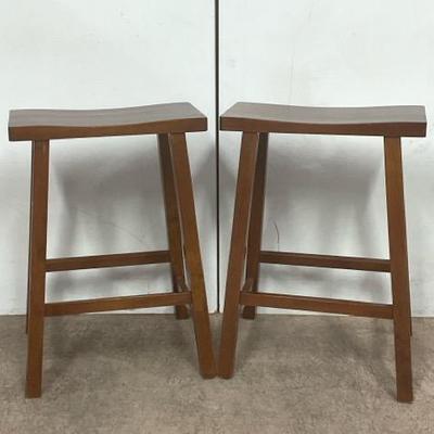 Two Saddle Seat Stools
