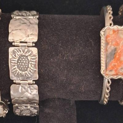 4 Sterling Silver Bracelets