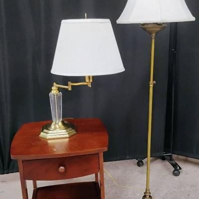 Two Lamps And A Mini Coffee Table w/Drawer 