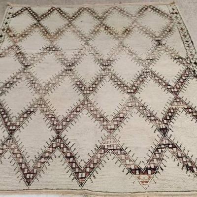 Large Hand-Woven Brown  Southwestern Rug
