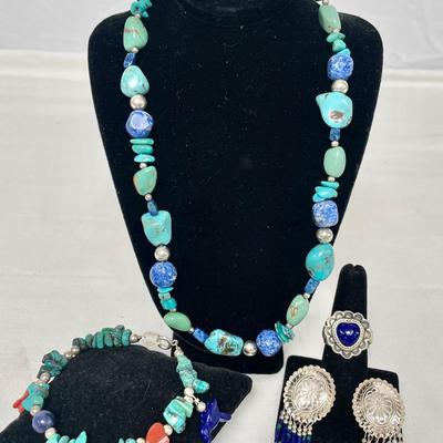 Natural Gemstone & Sterling Jewelry Feat. Lapis Heart Ring & More