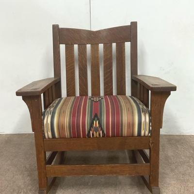 Vintage Mission Style Tiger Oak Rocker