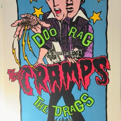 The Cramps 1995 S/N El Rey *UV*Concert Poster 