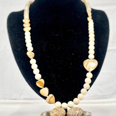 Picture Jasper Jewelry And Signed Zuni Cuff 