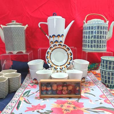 Trio Of Vintage Stoneware Tea Sets