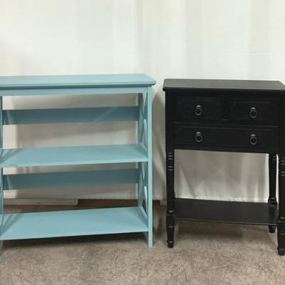 3-Drawer Hall Table and a 3-Tier Bookcase 