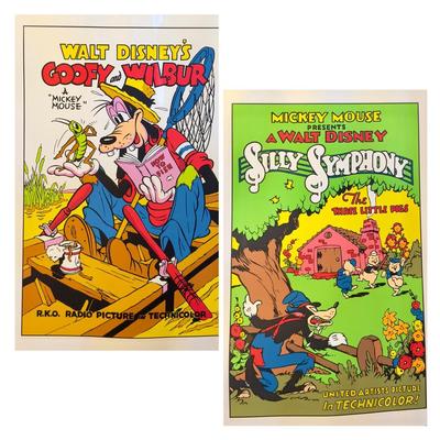 Mickey Mouse, Goofy And Wilbur Serigraph Posters 