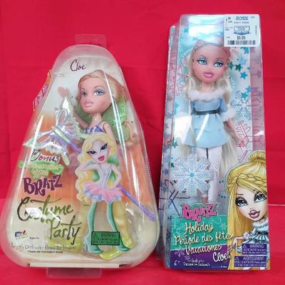 Bratz "Costume Party Cloe" And "Holiday Christmas Cloe" Cased Dolls