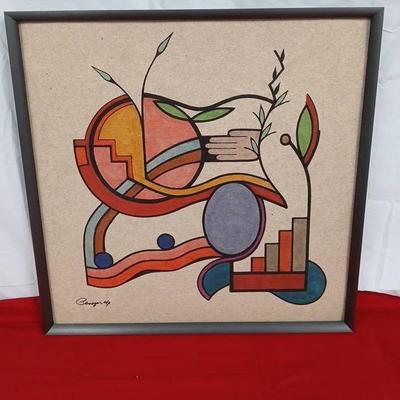 Signed Abstract Painting
