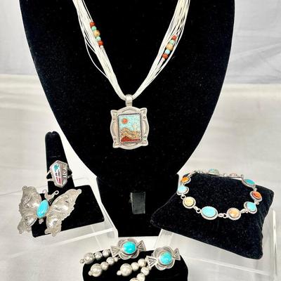 Sterling Silver & Vintage Carolyn Pollack Jewelry 