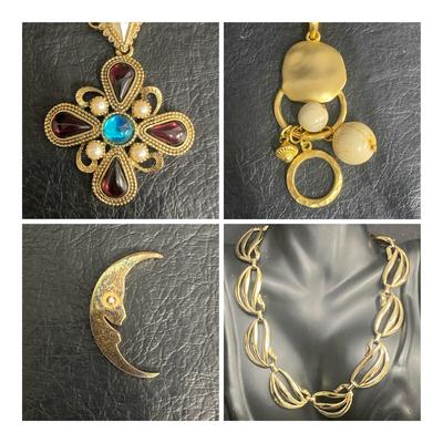 Gold Tone Maltese Cross, Moon & More
