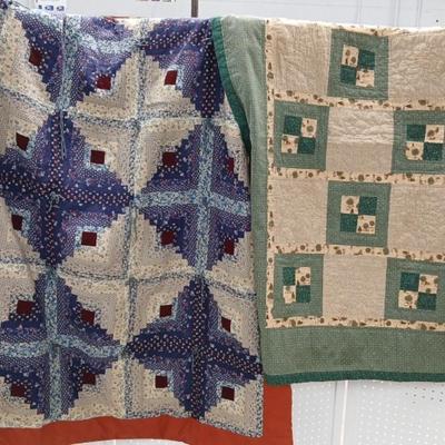 Two Hand Made Vintage Quilts 