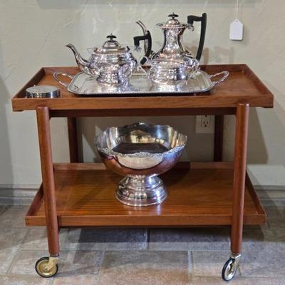 Danish Teak Serving Cart by Paul Hundevad