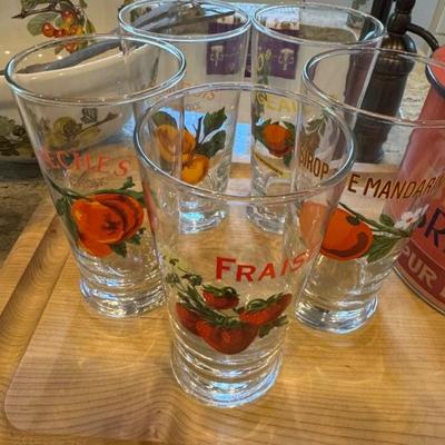 Vintage Williams Sonoma Harvest Market glasses