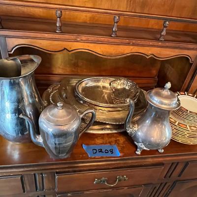 Silver Plated Trays And Decanters