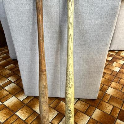 2 Vintage Wood Baseball Bats