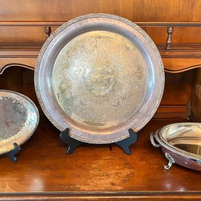 Silver plated Tray And Serving Dishes