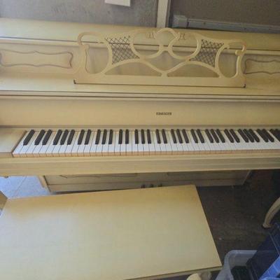 Ct323v antique krakauer console piano with matching bench
