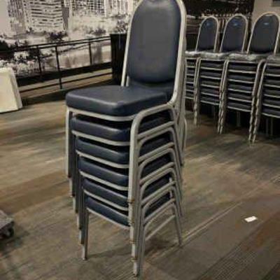 DBB726- (6) Metal Polyurethane Foam Pad Chairs