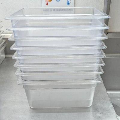 DBB498 - Eight Cambro Clear Food Pans.