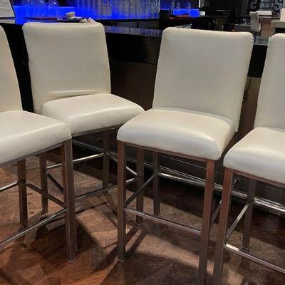 DBB035 - Four Leather Bar Stools