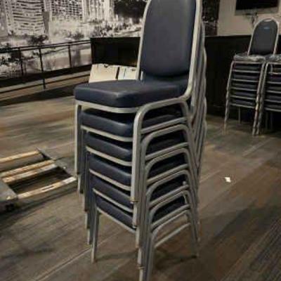 DBB710- (6) Metal Polyurethane Foam Pad Chairs