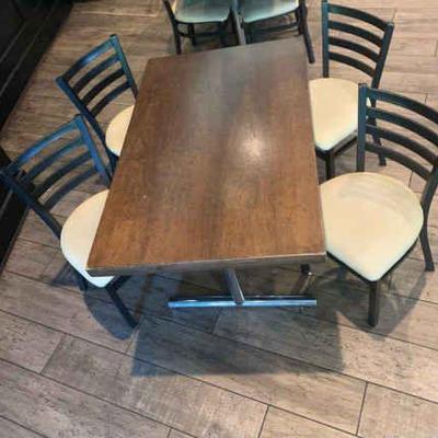 DBB056 Wooden Dining Table with 4 Chairs