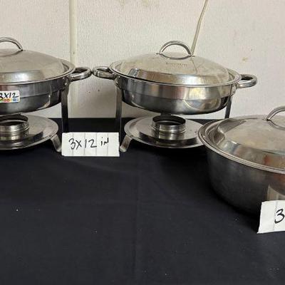 DBB383 Two Rovsun 5 Qt Round Chafing Dish Buffet Set Plus