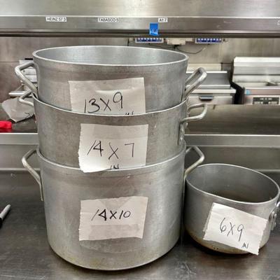 DBB360 Commercial Grade Aluminum Pots Lot (4)