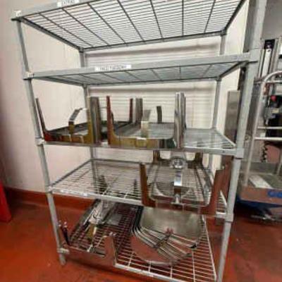 DBB580 AMCO Storage Shelving with Restaurant Serving Trays