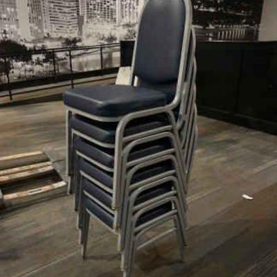 DBB706- (6) Metal Polyurethane Foam Pad Chairs 