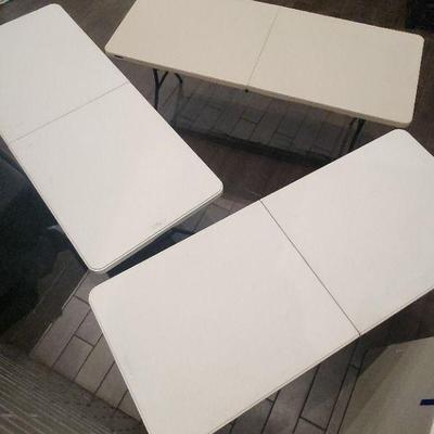 DBB096 - Set Of Three Lifetime 6' Folding Tables 