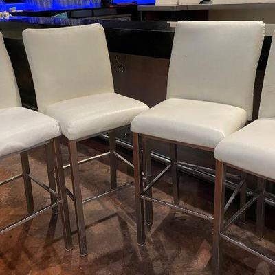 DBB040 - Four Leather Bar Stools