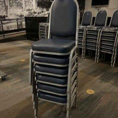 DBB727- (6) Metal Polyurethane Foam Pad Chairs