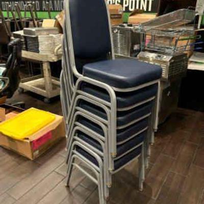 DBB011- 6 Metal Polyurethane Foam Pad Chairs