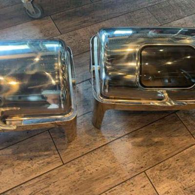 DBB138 Two Stainless Steel Chafing Dishes with Dome Lids 