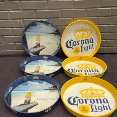 DBB182 Set of 6 Corona Beer Serving Trays - Corona Extra & Corona Light