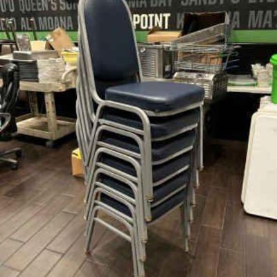 DBB008- 6 Metal Polyurethane Foam Pad Chairs