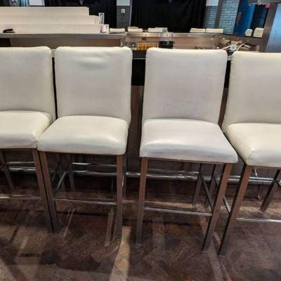 DBB041 - Four Leather Bar Stools.