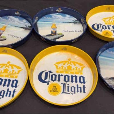 DBB179 Set of 6 Corona Beer Serving Trays - Corona Extra & Corona Light