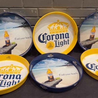 DBB178 Set of 6 Corona Beer Serving Trays - Corona Extra & Corona Light