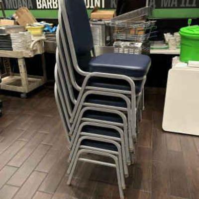 DBB006- 6 Metal Polyurethane Foam Pad Chairs