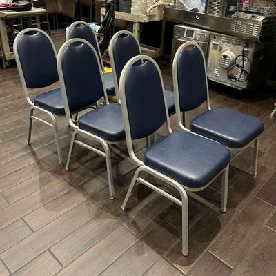 DBB010- 6 Metal Polyurethane Foam Pad Chairs